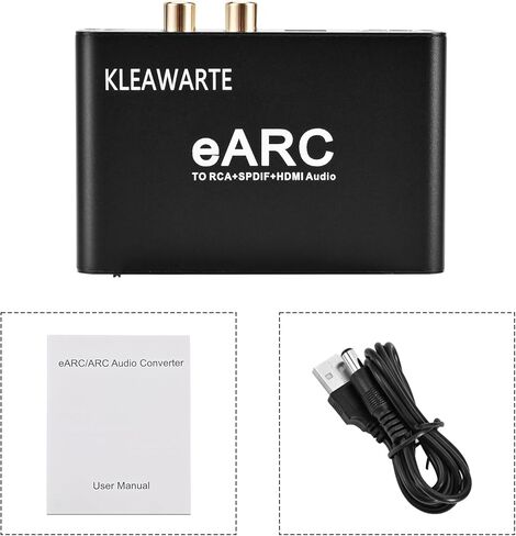 eARC Audio Extractor HDMI ARC Audio Converter eARC to HDMI Audio Optical/SPDIF RCA L/R 3.5mm Jack Digital to Analog Adapter DAC Converter in Kuwait