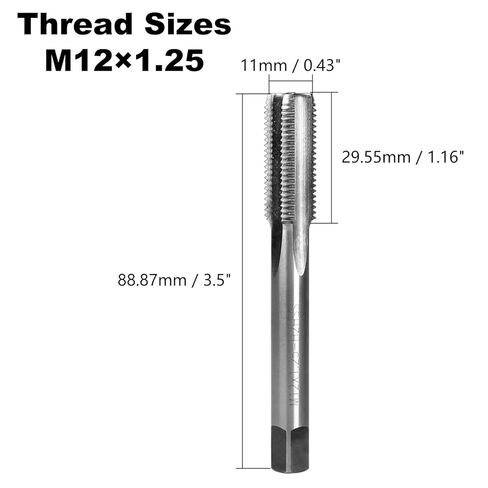 M12 x 1.25 متري متري ، TAP M12 x 1.25 مم آلة فولاذية عالية السرعة اضغط على اليد اليمنى انقر فوق in Kuwait