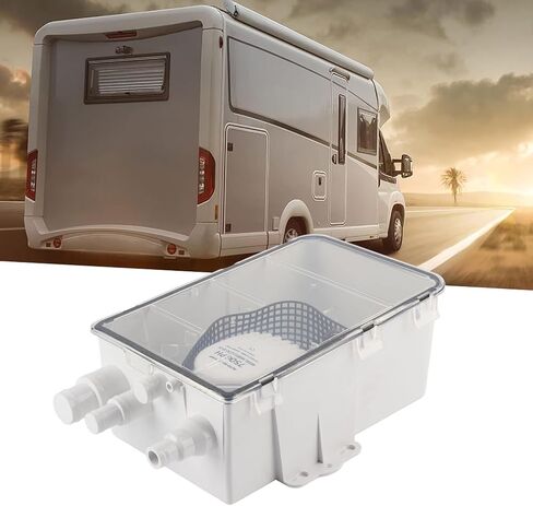 BORDSTRACT Boat Shower Sump Pump Box, DC 12V/24V 750GPH Shower Sump Pump, Automatic Switch Bilge Drain Box Multi Inlet, for Marine Boat Yacht G750‑01(24V) in Saudi Arabia