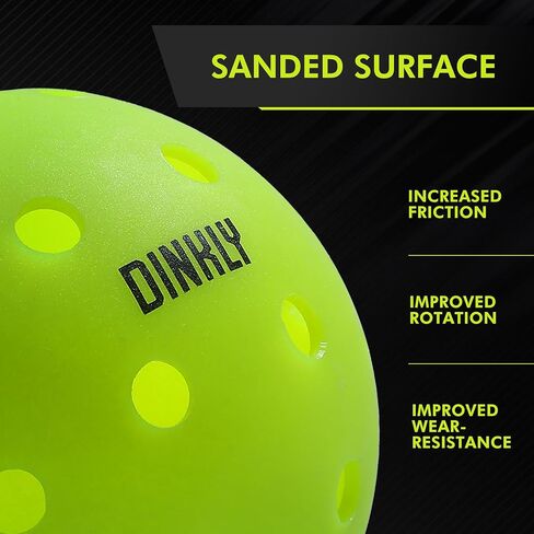 Pickleball Balls, Outdoor Pickleballs USAPA Approved, Enhanced Durability Pickle Ball with Roto-Molded & Seamless Design, 40 Holes Green Pickleballs for Beginners Professionals in Saudi Arabia