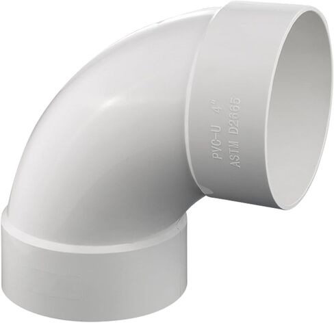4 "PVC DWV Sanitary 90 ° الكوع منحنى لنفايات الصرف وتجهيزات أنابيب PVC تربط محول اقتران أبيض (4 بوصات) in Saudi Arabia