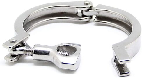 QiiMii Stainless Steel 304 Heavy Duty Sanitary Clamp Single Pin Tri Clover 2 inch with 1 pc Silicone Gasket in Saudi Arabia