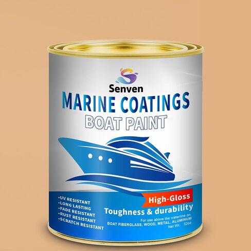 Boat Paint, 35 Oz, Gloss White, Marine Paint, Boat Topside Bottom Enamel Paint, Marine Paint for Boats, Wood, Fiberglass, Aluminum, Metals, Oil-Based Epoxy Paint White in Saudi Arabia