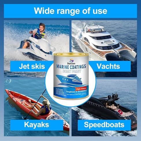 Boat Paint, 35 Oz, Gloss White, Marine Paint, Boat Topside Bottom Enamel Paint, Marine Paint for Boats, Wood, Fiberglass, Aluminum, Metals, Oil-Based Epoxy Paint White in Saudi Arabia