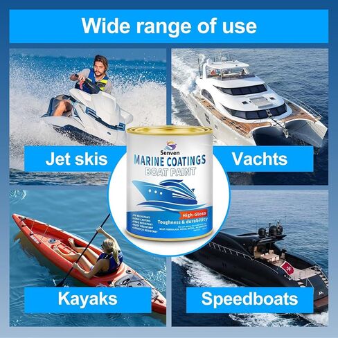 Boat Paint, 35 Oz, Gloss White, Marine Paint, Boat Topside Bottom Enamel Paint, Marine Paint for Boats, Wood, Fiberglass, Aluminum, Metals, Oil-Based Epoxy Paint White in Saudi Arabia