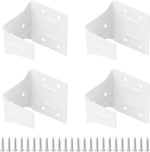 Curtain Brackets for Blinds, 4 Pcs Metal L- Shaped Brackets Honeycomb Blinds Bracket Snap Clips Side Mounting Blind Headrail Holder Replacements for Cellular Shades in Saudi Arabia