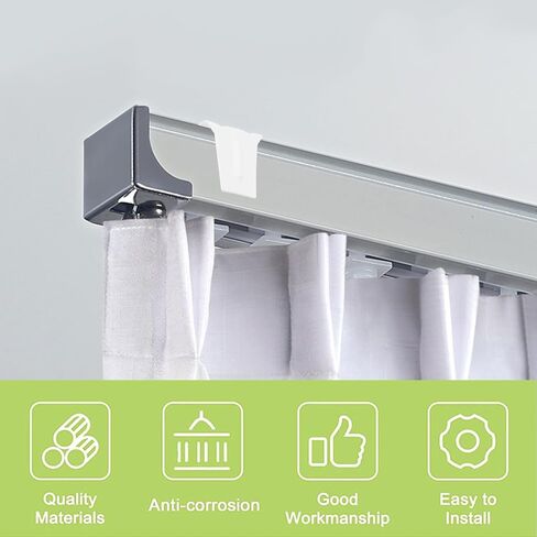 Curtain Brackets for Blinds, 4 Pcs Metal L- Shaped Brackets Honeycomb Blinds Bracket Snap Clips Side Mounting Blind Headrail Holder Replacements for Cellular Shades in Saudi Arabia