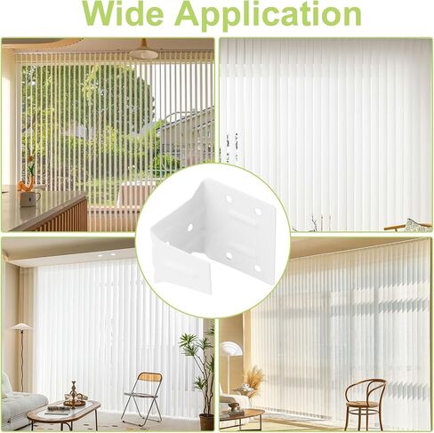 Curtain Brackets for Blinds, 4 Pcs Metal L- Shaped Brackets Honeycomb Blinds Bracket Snap Clips Side Mounting Blind Headrail Holder Replacements for Cellular Shades in Saudi Arabia