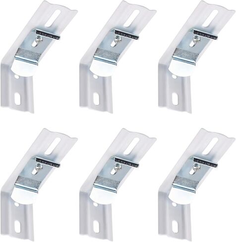 Curtain Brackets for Blinds, 4 Pcs Metal L- Shaped Brackets Honeycomb Blinds Bracket Snap Clips Side Mounting Blind Headrail Holder Replacements for Cellular Shades in Saudi Arabia