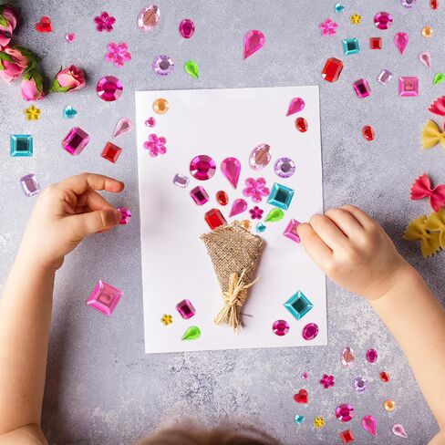Buylorco 3120pcs Self Adhesive Gem Sticker Gemstone Rhinestone Sticker Sticky Gem Stick on Gem, 12 Sheets, 19 Colors, 6mm in Saudi Arabia