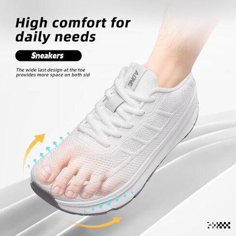 KDN Men's Wide Toe Box Shoes Cushioned Road Running Shoes Non Slip Mens Walking Sneakers for Wide Feet Comfortable Athletic Gym Workout Shoes Wide Width in Saudi Arabia