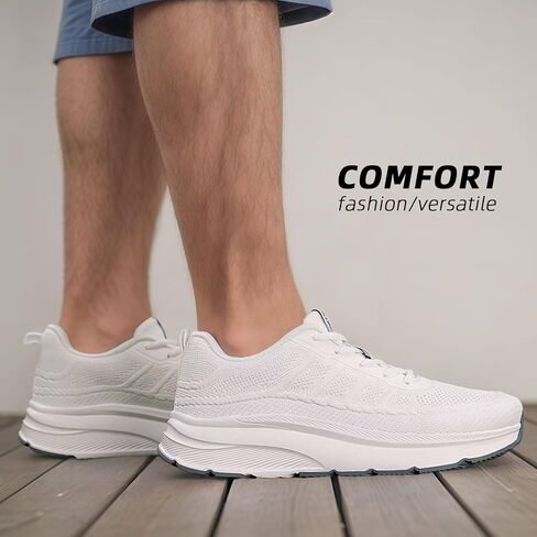 KDN Men's Wide Toe Box Shoes Cushioned Road Running Shoes Non Slip Mens Walking Sneakers for Wide Feet Comfortable Athletic Gym Workout Shoes Wide Width in Saudi Arabia