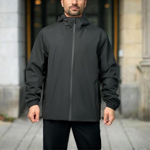 سترة المطر رجال مقاوم للماء الرياح الرياح الخفيفة الوزن معطف غير رسمي للدراجات المشي لمسافات طويلة معطف ركوب الدراجات in Kuwait