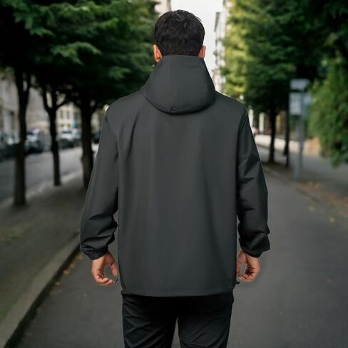 سترة المطر رجال مقاوم للماء الرياح الرياح الخفيفة الوزن معطف غير رسمي للدراجات المشي لمسافات طويلة معطف ركوب الدراجات in Kuwait