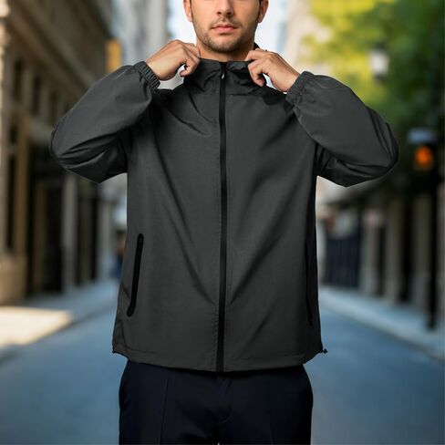 سترة المطر رجال مقاوم للماء الرياح الرياح الخفيفة الوزن معطف غير رسمي للدراجات المشي لمسافات طويلة معطف ركوب الدراجات in Kuwait
