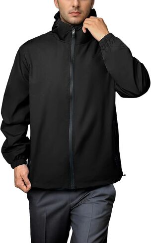 سترة المطر رجال مقاوم للماء الرياح الرياح الخفيفة الوزن معطف غير رسمي للدراجات المشي لمسافات طويلة معطف ركوب الدراجات in Kuwait