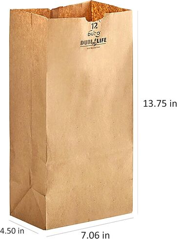 أكياس ورقية Kraft FSC - مصنوعة في الولايات المتحدة الأمريكية (500CT ، 4 رطل) in Saudi Arabia