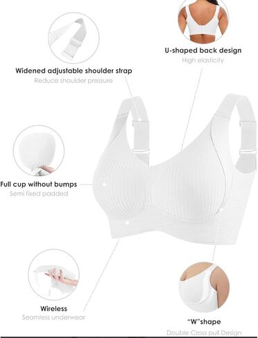 Wireless Bras for Women 1 Pack / 3 Pack No Underwire Full Coverage Comfortable Soft Sleep Bra in Saudi Arabia