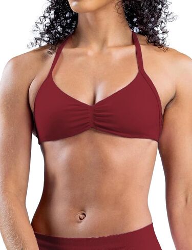 AJISAI Womens Halter Neck Padded Strappy Bra Seamless Sports Bras Backless Wireless with Removable Pads for Workout Gym Yoga in Saudi Arabia