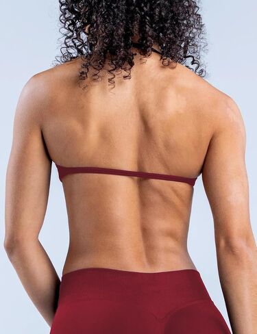 AJISAI Womens Halter Neck Padded Strappy Bra Seamless Sports Bras Backless Wireless with Removable Pads for Workout Gym Yoga in Saudi Arabia