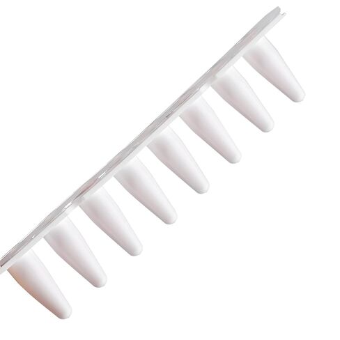 4e's USA Type B - PCR 8 Strip ، 0.1ml ، قبعات مسطحة بصرية غير مرفق ، أبيض ، 125 شرائط/حقيبة in Saudi Arabia