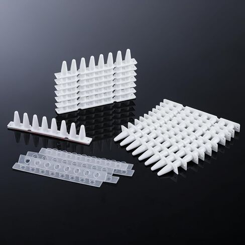 4e's USA Type B - PCR 8 Strip ، 0.1ml ، قبعات مسطحة بصرية غير مرفق ، أبيض ، 125 شرائط/حقيبة in Saudi Arabia