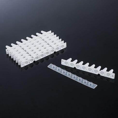 4e's USA Type B - PCR 8 Strip ، 0.1ml ، قبعات مسطحة بصرية غير مرفق ، أبيض ، 125 شرائط/حقيبة in Saudi Arabia