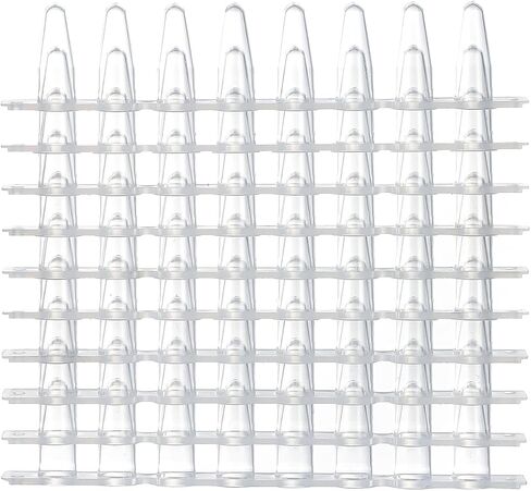 4E's USA Type B - PCR 8-Strip, 0.1mL, Unattached Optical Flat Caps, Transparent, 125 Strips/Bag in Saudi Arabia