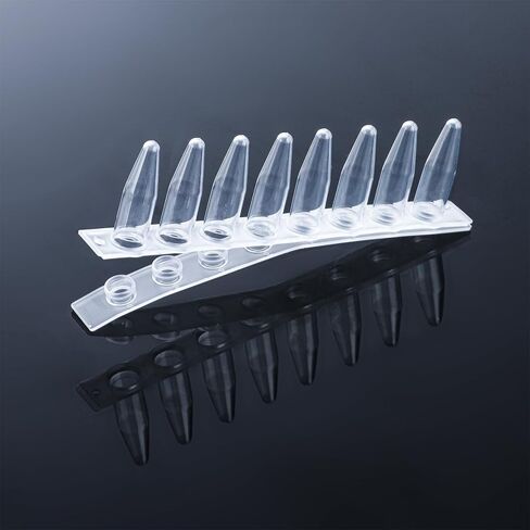 4E's USA Type B - PCR 8-Strip, 0.2mL, Unattached Optical Flat Caps, Transparent, 125 Strips/Bag, 10 Bags in Saudi Arabia