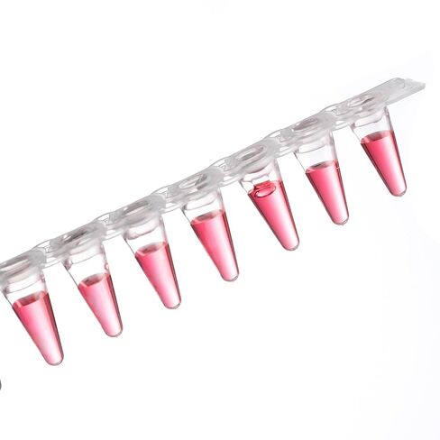 4E's USA Type A - PCR 8-Strip, 0.1mL, Unattached Optical Flat Caps, Transparent, 125 Strips/Bag, 10 Bags in Saudi Arabia