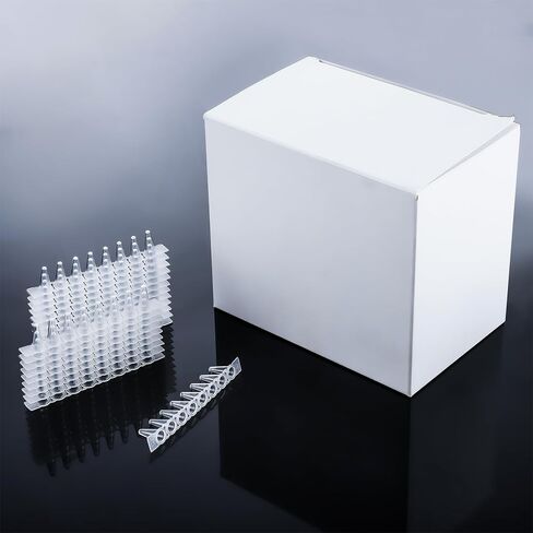 4E's USA Type A - PCR 8-Strip, 0.1mL, Unattached Optical Flat Caps, Transparent, 125 Strips/Bag, 10 Bags in Saudi Arabia