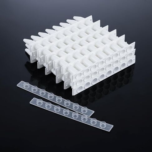 4E's USA Type B - PCR 8-Strip, 0.2mL, Unattached Optical Flat Caps, White, 125 Strips/Bag, 10 Bags in Saudi Arabia