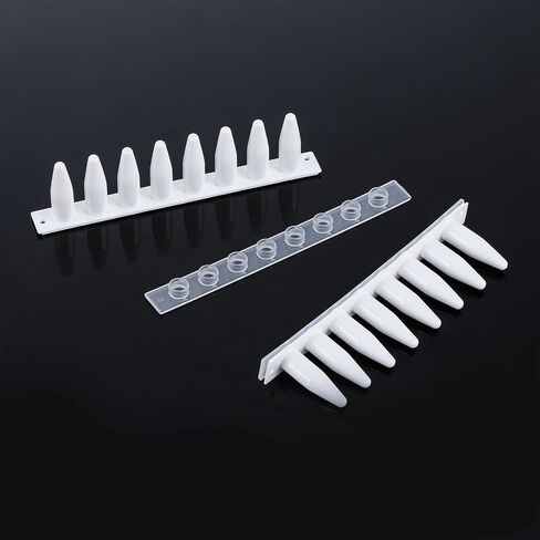 4E's USA Type B - PCR 8-Strip, 0.2mL, Unattached Optical Flat Caps, White, 125 Strips/Bag, 10 Bags in Saudi Arabia