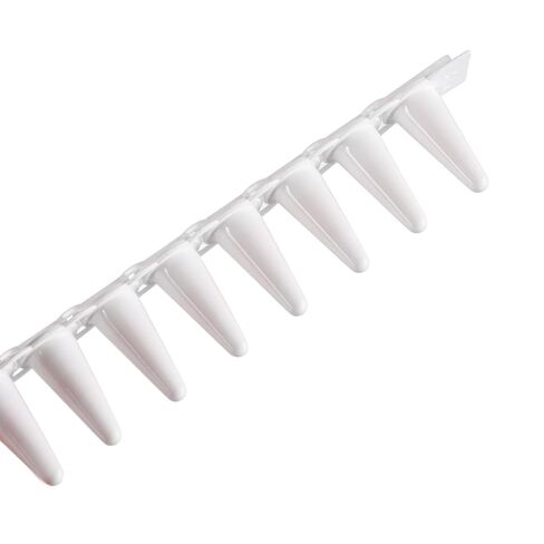4E's USA Type A - PCR 8-Strip, 0.1mL, Unattached Optical Flat Caps, White, 125 Strips/Bag, 10 Bags in Saudi Arabia