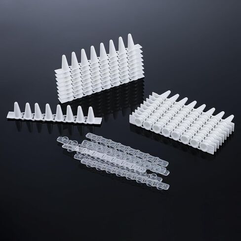 4E's USA Type A - PCR 8-Strip, 0.1mL, Unattached Optical Flat Caps, White, 125 Strips/Bag, 10 Bags in Saudi Arabia