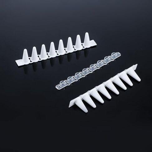 4E's USA Type A - PCR 8-Strip, 0.1mL, Unattached Optical Flat Caps, White, 125 Strips/Bag, 10 Bags in Saudi Arabia