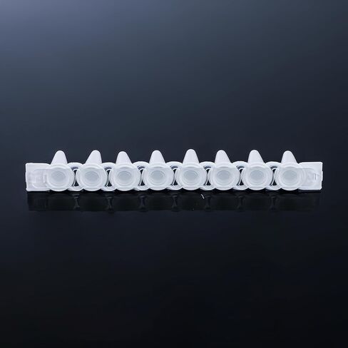 4E's USA Type A - PCR 8-Strip, 0.1mL, Unattached Optical Flat Caps, White, 125 Strips/Bag, 10 Bags in Saudi Arabia