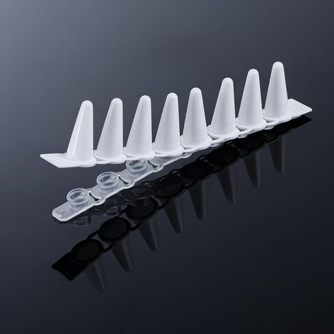 4E's USA Type A - PCR 8-Strip, 0.1mL, Unattached Optical Flat Caps, White, 125 Strips/Bag, 10 Bags in Saudi Arabia