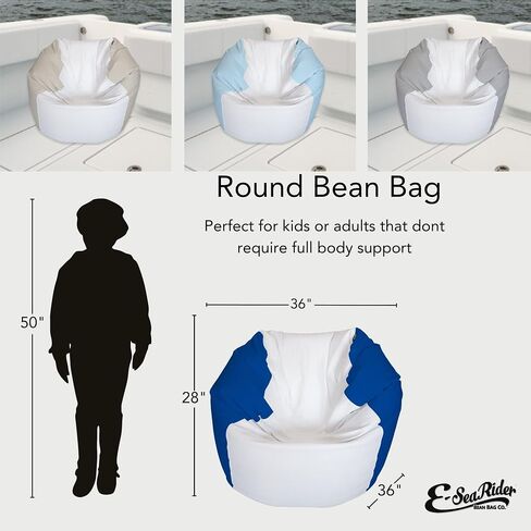 e-searider round bean bean bean (medium ، multi) (أبيض/البحرية) in Saudi Arabia