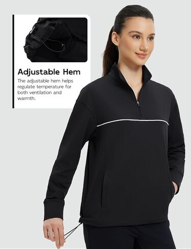 Baleaf Fleece Golf Golf Pullover Resistant Half zip led stack stack thermal termal deather with Winter Cold Weather in Saudi Arabia