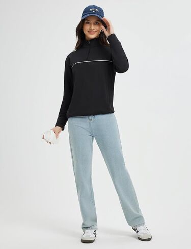 Baleaf Fleece Golf Golf Pullover Resistant Half zip led stack stack thermal termal deather with Winter Cold Weather in Saudi Arabia