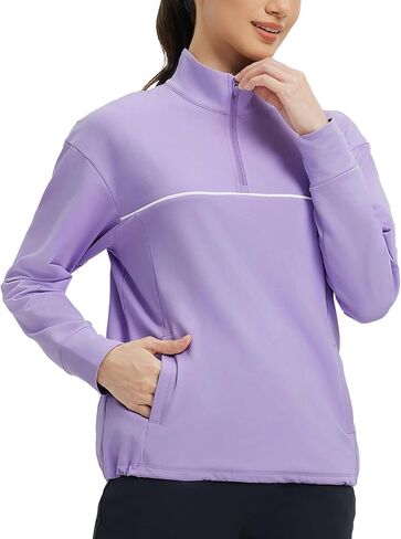 Baleaf Fleece Golf Golf Pullover Resistant Half zip led stack stack thermal termal deather with Winter Cold Weather in Saudi Arabia