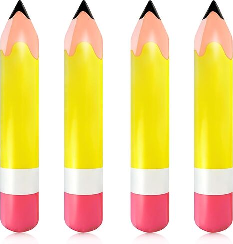4 Pcs Large Giant Inflatable Pencil Balloon Birthday Party Back To School Graduation Favor Blow Up Balloon Hanging Classroom Decoration Suitable for Classroom Garden Room Birthday Party Decorations in Kuwait