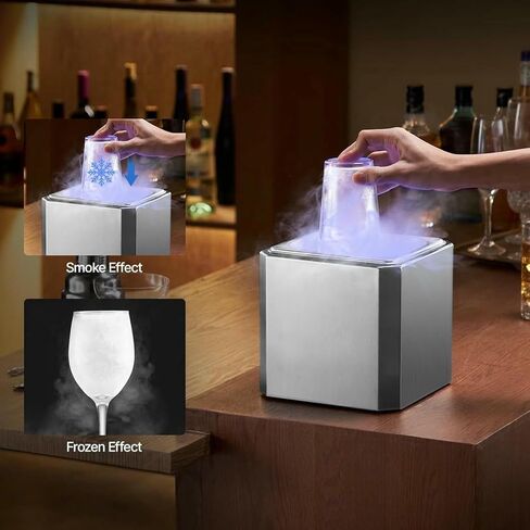 Wzglod Glass Chiller Froster ، مع ضوء LED ، مبرد مشروب فوري للكوكتيل ، البيرة ، المشروبات المختلطة ، النبيذ ، البار ، مطعم ، مطبخ in Saudi Arabia