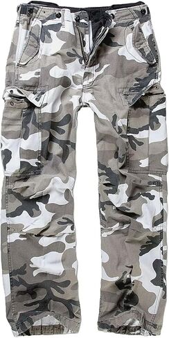 Men's Cotton Loose-fit Vintage Washed Look Multi Pocket Casual Cargo in Saudi Arabia