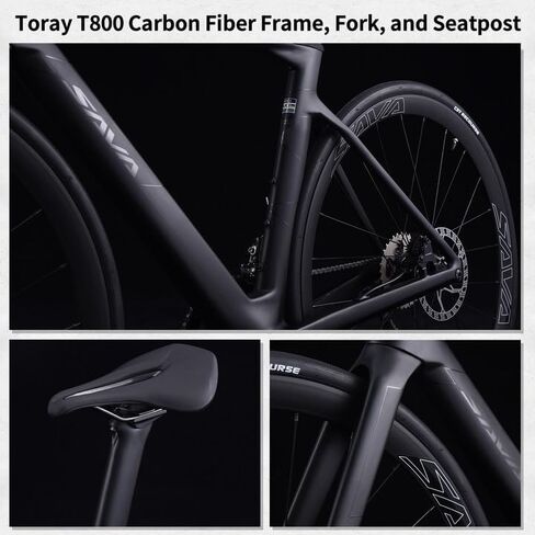 SAVADECK Carbon Road Bike, T800 Carbon Fiber Frame 700C Racing Bicycle with Shimano R4700 20 Speed Groupset and Hydraulic Disc Brake, Ultra-Light Carbon Bike for Adult in Kuwait