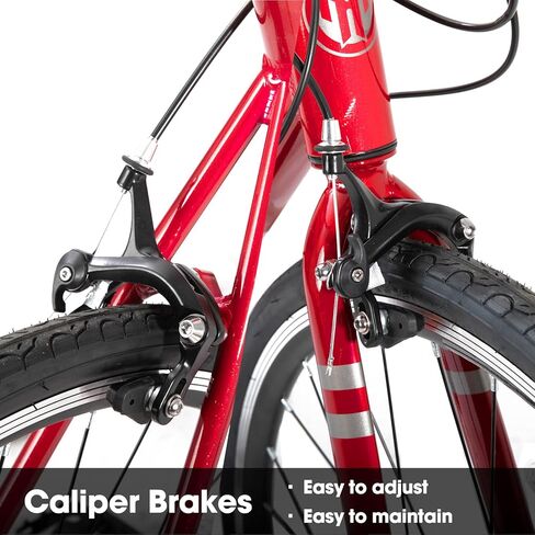 هيلاند للبالغين دراجة الطريق 700C دراجة سباق مع 14 سرعة ، إطار الألومنيوم ، فرامل الفرجار ، دراجة ركاب المدينة للنساء الرجال in Kuwait