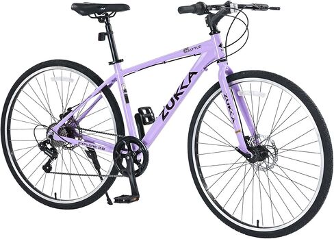 ZUKKA 700C Road Bike for Adult 7 Speed Road Bike Hybrid Road Bicycle Aluminum Frame/Dual-Disc Brakes/Multiple Colors in Kuwait