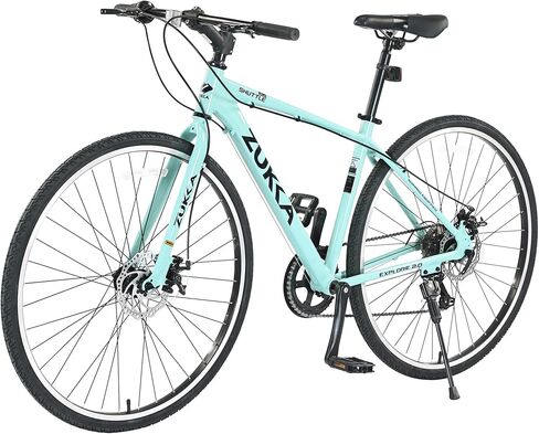 ZUKKA 700C Road Bike for Adult 7 Speed Road Bike Hybrid Road Bicycle Aluminum Frame/Dual-Disc Brakes/Multiple Colors in Kuwait