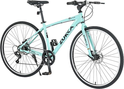 ZUKKA 700C Road Bike for Adult 7 Speed Road Bike Hybrid Road Bicycle Aluminum Frame/Dual-Disc Brakes/Multiple Colors in Kuwait